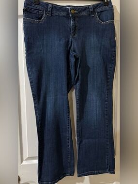Lee Slender Secret Stretch Bootcut Jeans Dark Wash Size 16W Plus Size